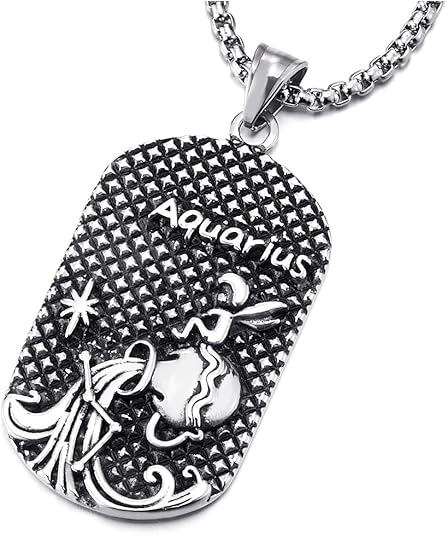 COOLSTEELANDBEYOND - Aquarius Necklace for men