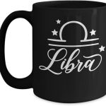 Libra Mug, Born Sep 23 - Oct 22: Astrology Constellation Zodiac Symbol Nameplate, Displays Birthday Horoscope Sign Of Aquarius For Women, Men - Aquarius Mug for men