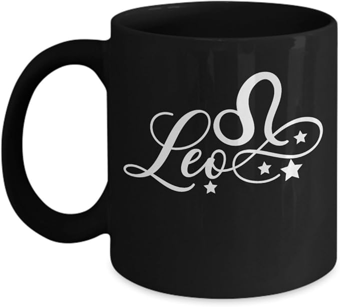 Leo Mug, Born July 23 - Aug 22: Astrology Constellation Zodiac Symbol Nameplate, Displays Birthday Horoscope Sign Of Aquarius For Women, Men - Aquarius Mug for men