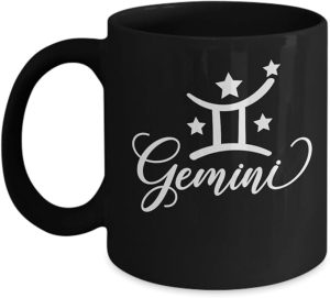 Gemini Mug, Born May 21 - June 20: Astrology Constellation Zodiac Symbol Nameplate, Displays Birthday Horoscope Sign Of Aquarius For Women, Men - Aquarius Mug for men