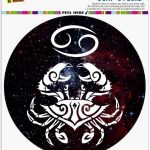 Cancer Crab Zodiac Sign Horoscope in Space Automotive Car Window Locker Circle Bumper Sticker - Pisces Car Accessories for men