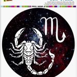 Scorpio Scorpion Zodiac Sign Horoscope in Space Automotive Car Window Locker Circle Bumper Sticker - Scorpio Sticker for men