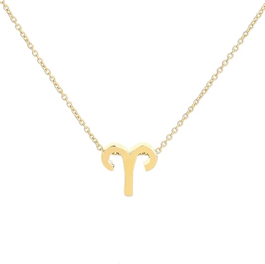 Astrology Necklace For Women Jewelry 12 Zodiac Pendant Birthday Gifts Horoscope Constellations Message Card - Aries Necklace for men