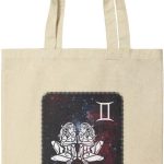 GRAPHICS & MORE Gemini Twins Zodiac Sign Horoscope in Space Grocery Travel Reusable Tote Bag - Gemini Canvas for men
