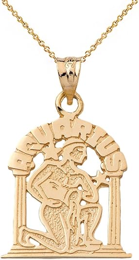 Astrology Jewelry - Aquarius Necklace for men