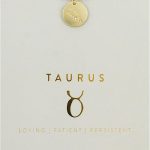 Lucky Feather Zodiac Necklace - 14K Gold-Dipped Constellation Pendant Necklace - Zodiac Sign Birthday Gifts for Women and Girls with Adjustable 16" - 18" Chain - Taurus Products for men