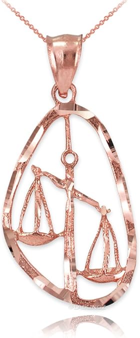 Zodiac Jewelry by LA BLINGZ - Libra Necklace for men