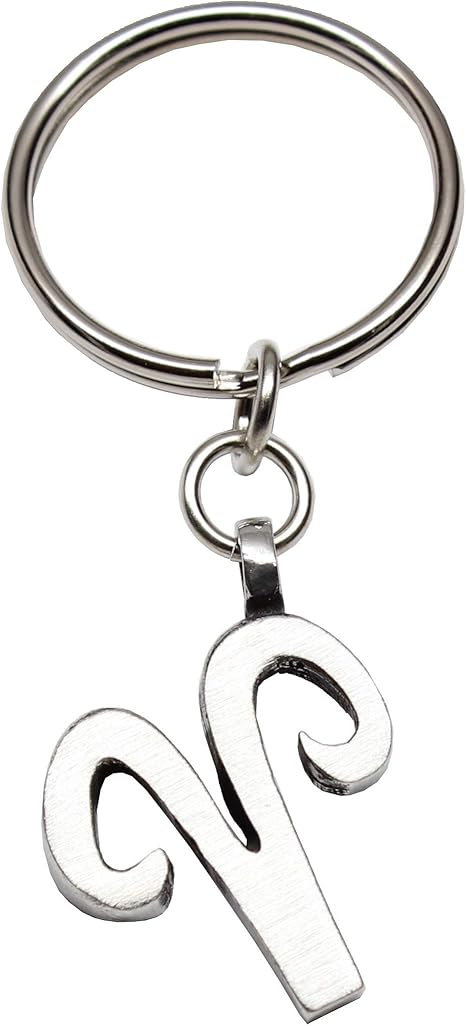 Aries Astrology Zodiac Sign Pewter Keychain The Ram (March 21-April 20 Birthday) - Aries Ring for men