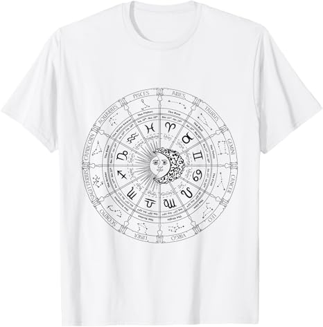 2018 Astrology Horoscope Zodiac Sign Calendar t-shirt T-Shirt - Aries T-Shirt for men
