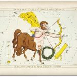 Astrology Posters - Sagittarius Zodiac Constellation Poster - 11x14 Unframed Art Print - Great Vintage Zodiac Poster, Astrology and Aptitude Vintage Home Wall Decor for Astrology Enthusiasts - Sagittarius Home Decor for men