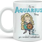 Aquarius Zodiac Water Bearer Sign Coffee Cup February March Birthday Gift Microwave Dishwasher Safe Ceramic - Aquarius Mug for men