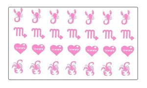 Scorpio Star Sign Zodiac Collection (Scorpio Stickers Pink) - Scorpio Sticker for men