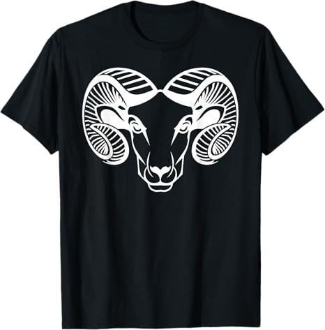 Aries Ram Astrology T-Shirt - Zodiac Tee T-Shirt - Aries T-Shirt for men