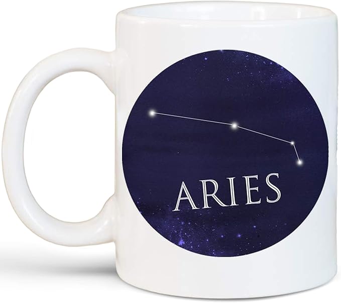 Aries Constellation Horoscope Sign Coffee Mug March April Birthday Gift Microwave Dishwasher Safe Ceramic Cup - Aries Mug for men