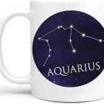 Aquarius Constellation Horoscope Sign Coffee Mug February March Birthday Gift Microwave Dishwasher Safe Ceramic Cup - Aquarius Mug for men