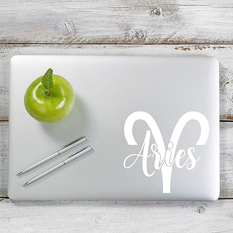 Yoonek Graphics Aries Decal Sticker for Car Window, Laptop and More. # 1161 (6" x 6.2", White) - Aries Sticker for men