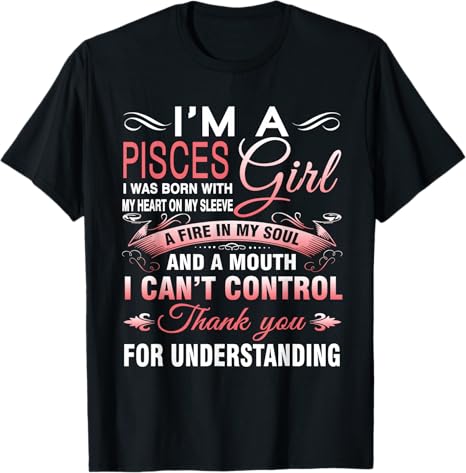 Special gift for birthday shirt - Pisces T-Shirt for men