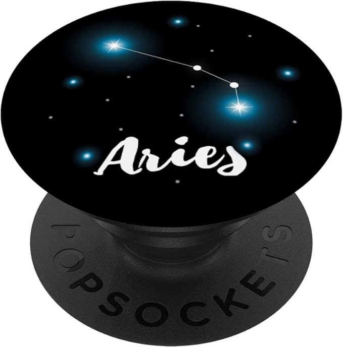 Aries Astrological Sign Zodiac Pop Socket PopSockets PopGrip: Swappable Grip for Phones & Tablets - Aries Phone Case for men