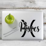 Yoonek Graphics Pisces Decal Sticker for Car Window, Laptop and More. # 1177 (4" x 4.9", Black) - Pisces Car Accessories for men