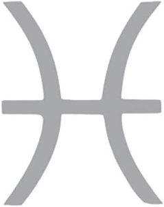 Pisces Zodiac Horoscope Vinyl Sticker Decals (Pack of 2) for Car Bumper Window Laptop Tablet Phone (6" x 4.7", Silver) - Pisces Car Accessories for men