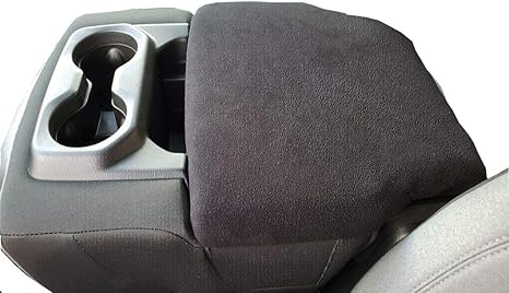 Car Console Covers Plus Made in USA Designed for RAM Jump Seat Models 2019-2025 Fleece Auto Armrest Center Console Cover Black - Aries Car Seat Cover for men