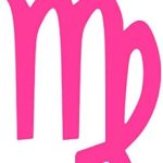 Virgo Zodiac Horoscope Vinyl Sticker Decals (Pack of 2) for Car Bumper Window Laptop Tablet Phone (4" x 3.3", Hot Pink) - Virgo Car Floor Mat for men