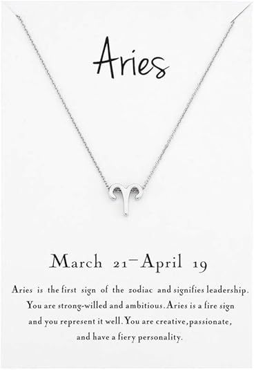 Zodiac Necklace For Women Jewelry Horoscope Constellation Pendant Astrology Birthday Gifts - Aries Necklace for men