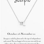 Zodiac Necklace For Women Jewelry Horoscope Constellation Pendant Astrology Birthday Gifts - Scorpio Products for men
