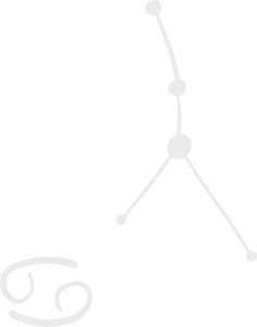 hBARSCI Cancer Zodiac Vinyl Decal - 5 Inches - for Cars, Trucks, Windows, Laptops, Tablets - Outdoor-Grade 2.5mil Thick Vinyl - White - Cancer Car Accessories for men