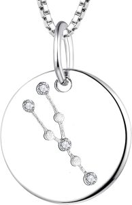 YL Women's Constellation Necklace Sterling Silver Zodiac Jewelry Astrology Coin Horoscope Pendant - Taurus Products for men