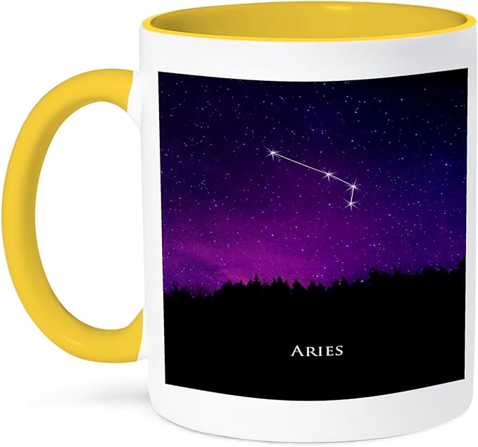 3dRose Aries Constellation Night Sky Astrology Symbol Zodiac Horoscope Sign - Mugs (mug_300623_13) - Aries Mug for men