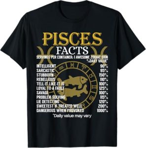 facts zodiac sign tees - Pisces T-Shirt for men
