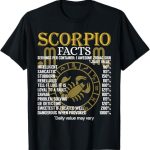 Scorpion Facts Zodiac Sign T-Shirt T-Shirt - Scorpio Products for men