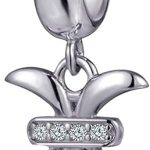 12 Zodiac Sign Charms for Charm Bracelets - 925 Sterling Silver Constellation/Horoscope Pendants - Pisces for men