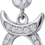 12 Zodiac Sign Charms for Charm Bracelets - 925 Sterling Silver Constellation/Horoscope Pendants - Taurus Products for men