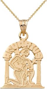 Claddagh Gold - Aquarius Necklace for men