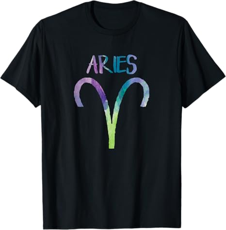 Aries Zodiac Symbol Astrology Ram Fire Sign T-Shirt - Aries T-Shirt for men