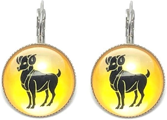 Fashion Trendy - Zodiac Sign Dangle Earrings For Women / AZEACRM06 - Aries Ring for men