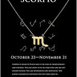 12 Constellation Zodiac Pendant Necklace Astrology Gold Tone Chain with Gold Message Card for Women Jewelry - Scorpio Accessories for men