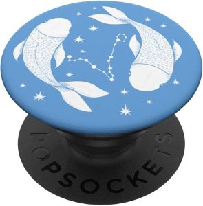 Pisces Star Sign Astrology Zodiac Astronomy Pop Socket PopSockets PopGrip: Swappable Grip for Phones & Tablets - Pisces for men