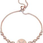 ENSIANTH Rose Gold Zodiac Sign Adjustable Bracelet Birthday Gift for Women - Taurus for men