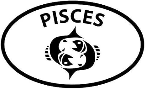 Pisces Horoscope - Sticker Graphic - Auto, Wall, Laptop, Cell, Truck Sticker for Windows, Cars, Trucks - Pisces Car Accessories for men
