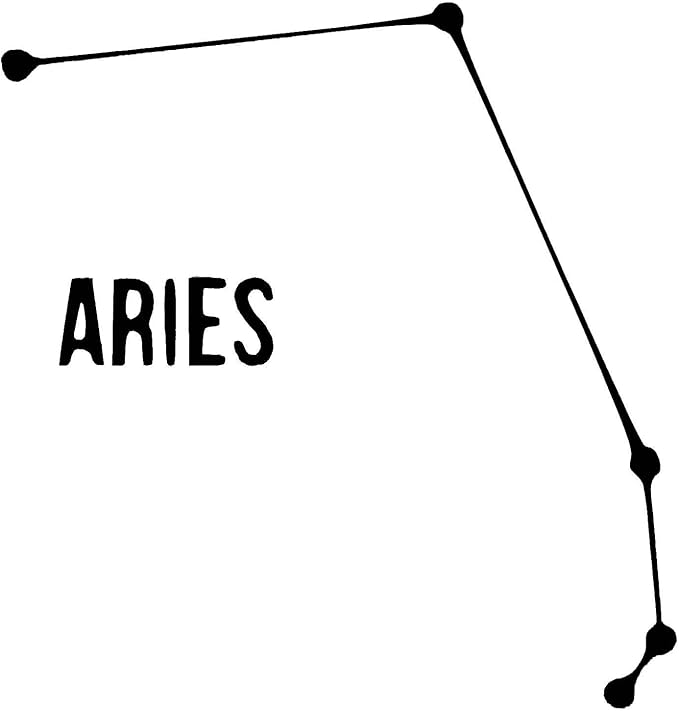 Custom Vinyl Astrological Signs Aries Decal - Zodiac Constellation Bumper Sticker, for Tumblers, Laptops, Car Windows - Pick Size and Color - Aries Sticker for men
