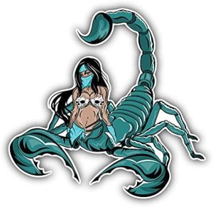 KW Vinyl Lady Scorpio Animal Truck Car Window Bumper Sticker Decal 5" - Scorpio Sticker for men