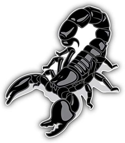 KW Vinyl Black Scorpio Animal Truck Car Window Bumper Sticker Decal 5" Decal - Scorpio Sticker for men