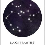 Buzz Unplugged Sagittarius Zodiac Astrology Poster: Unique Astronomy Boho Wall Art Poster for Home, Office, Bedroom & Living Room Decor - Unframed Posters 8x10 - Sagittarius Home Decor for men