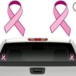 4 Pink Cancer Ribbon 6'' Sticker Decals Breast Cancers Vinyl Vehicle Decal Stickers (Pink Ribbons) - Cancer Car Accessories for men