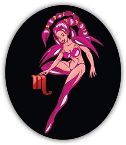 Scorpio Horoscope Sign Sexy Vinyl Decal Sticker Waterproof Car Decal Bumper Sticker 5" - Scorpio Sticker for men