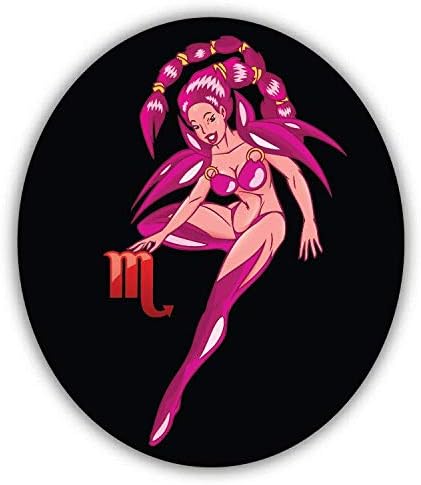 Scorpio Horoscope Sign Sexy Vinyl Decal Sticker Waterproof Car Decal Bumper Sticker 5" - Scorpio Sticker for men