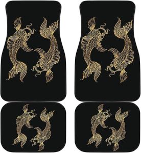 Pisces Floor Mats for Cars, Pisces Star Sign Car Mats, Pisces Zodiac Car Mats, Unique Fish Lover Front and Back Car Mats - Virgo Car Floor Mat for men